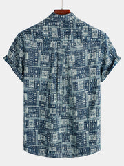 Men's Casual Holiday Pocket Hawaiian Shirt