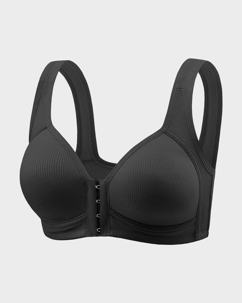 Easy-On Front Closure Wireless Support Bra - view 10