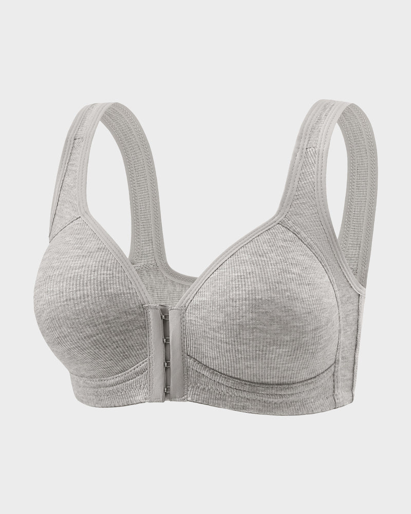 Easy-On Front Closure Wireless Support Bra - view 11