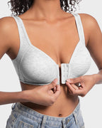 Easy-On Front Closure Wireless Support Bra - view 4