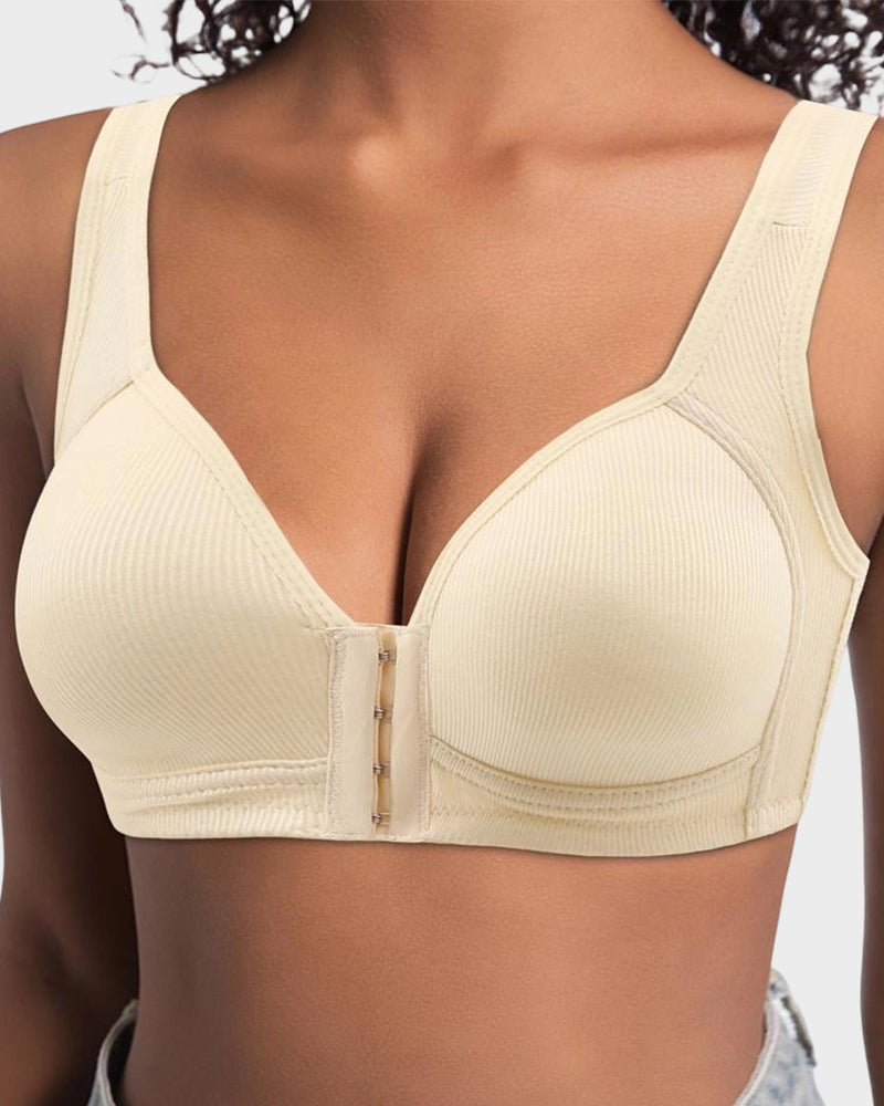 Easy-On Front Closure Wireless Support Bra - view 9