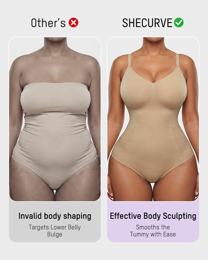 Easyslide™ Deep V Camisole Bodysuit Shapewear - view 5