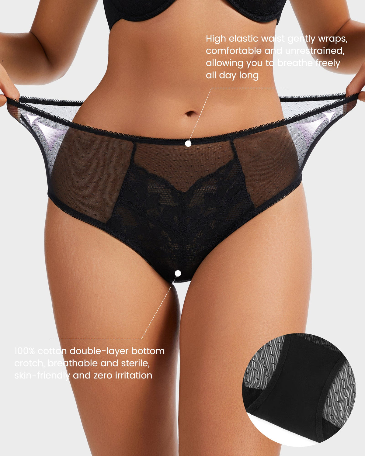 Enchant Floral Lace Brief Underwear (3 Pack) - view 5