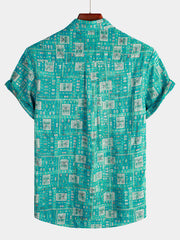 Men's Casual Holiday Pocket Hawaiian Shirt