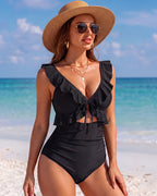 Flirty V-Neck One-Piece Swimsuit - view 10