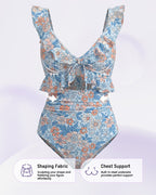 Flirty V-Neck One-Piece Swimsuit - view 4