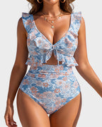 Flirty V-Neck One-Piece Swimsuit - view 13