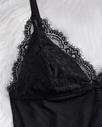Flirty Sheer Lace Side Slit Babydoll Set - view 3