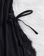 Flirty Sheer Lace Side Slit Babydoll Set - view 4