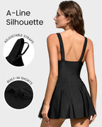 Floral Print One-Piece Swim Dress - view 11