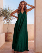 Flowy Boho V-Neck Halter Maxi Dress - view 6