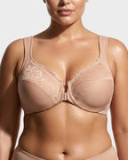 Front-Closure Underwire Print Bra - view 11