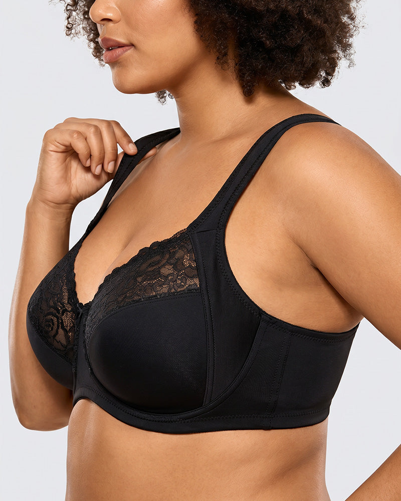 Front-Closure Underwire Print Bra - view 7