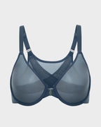 Front Closure Mesh Support Seamless Bra - view 26