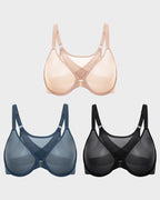 Front Closure Mesh Support Bra Multipack - view 13