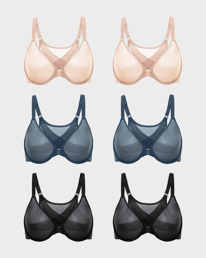 Front Closure Mesh Support Bra Multipack - view 14