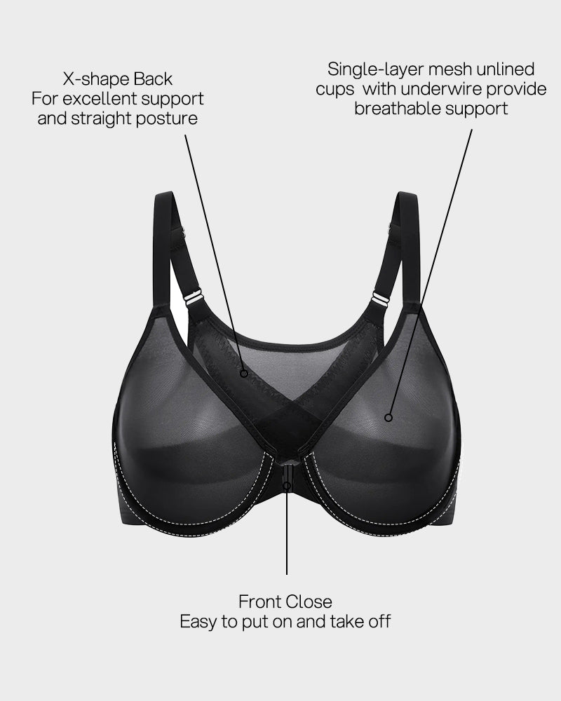 Front Closure Mesh Support Bra Multipack - view 3