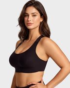 Front Closure Cross-Back Wireless Posture Bra - view 14