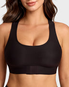 Front Closure Cross-Back Wireless Posture Bra - view 19