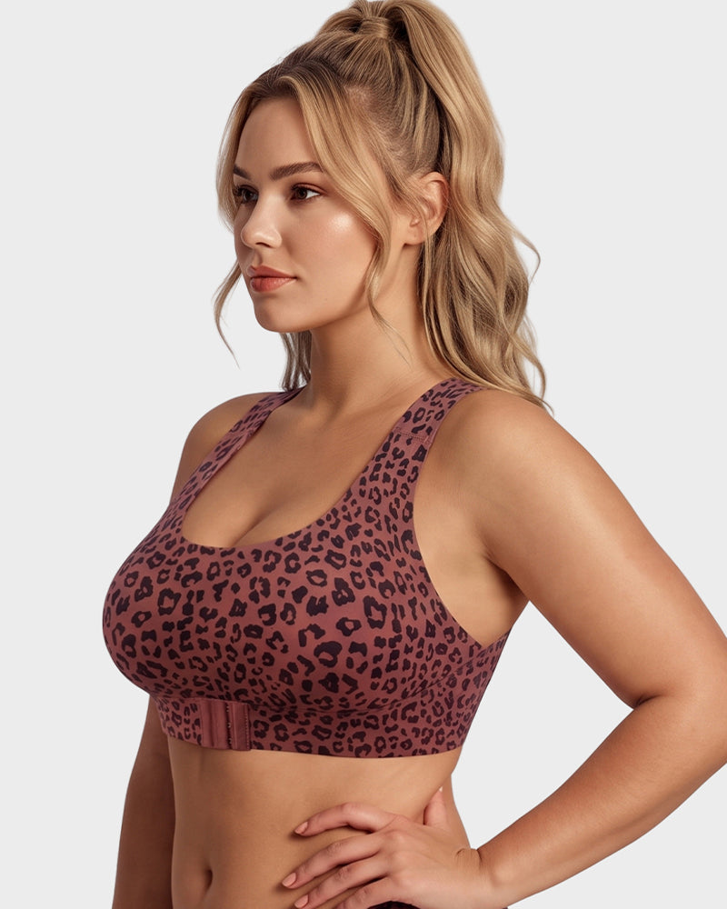 Front Closure Cross-Back Wireless Posture Bra - view 17