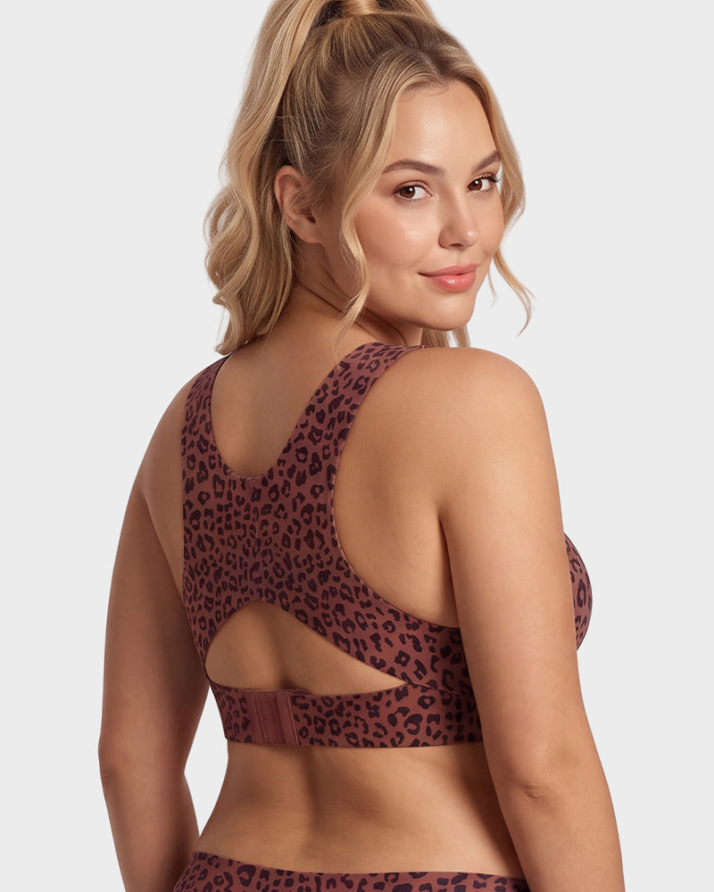 Front Closure Cross-Back Wireless Posture Bra - view 18
