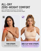 Front Closure Cross-Back Wireless Posture Bra - view 8