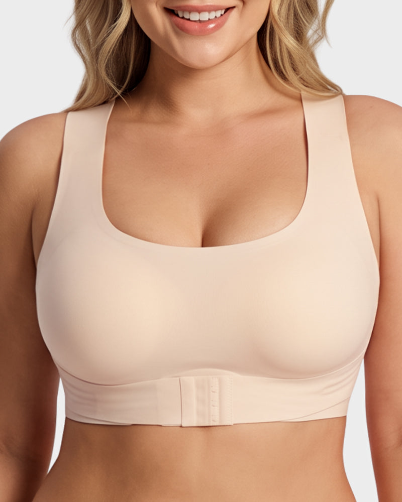 Front Closure Cross-Back Wireless Posture Bra - view 20