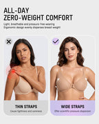 Front Closure Mesh Support Seamless Bra - view 6