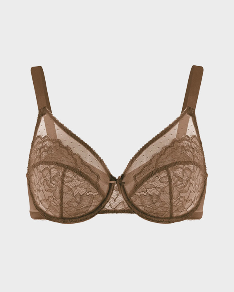 Full Coverage Lace Minimizer Bra - Petal - view 22
