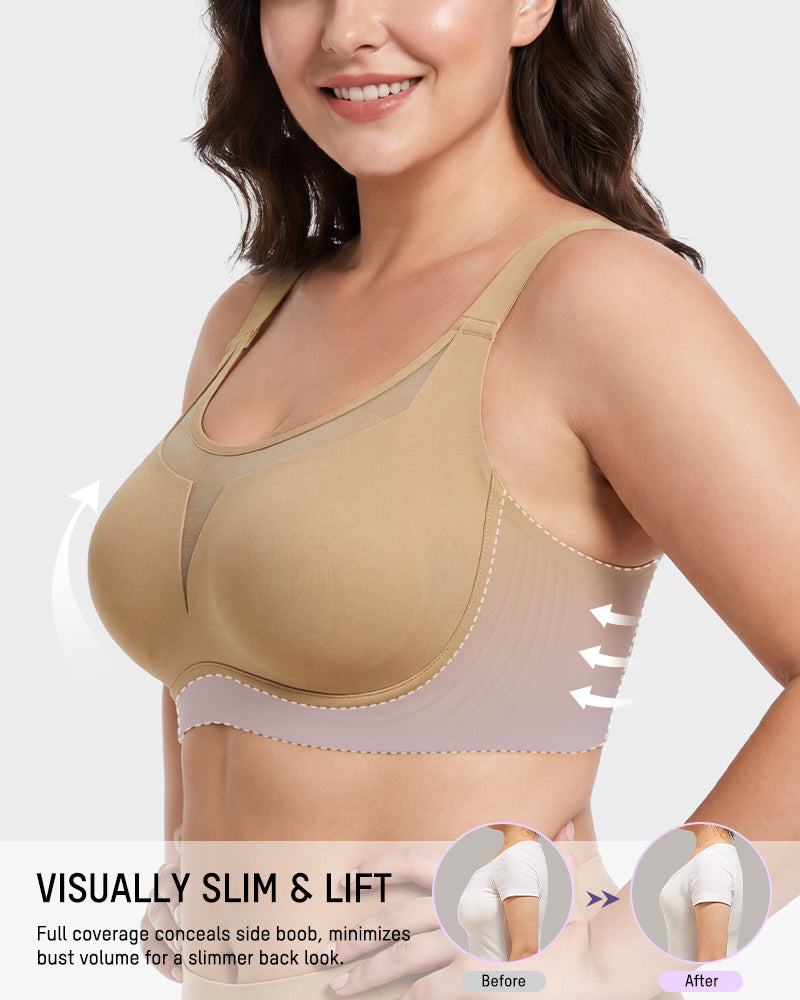 Full Coverage Wireless Minimizing Bra - view 3