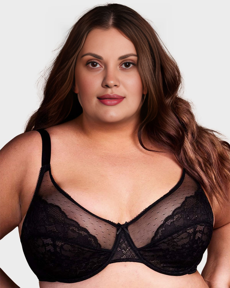 Full Coverage Lace Minimizer Bra - Petal - view 6