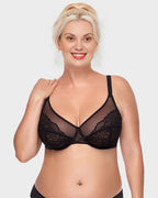 Full Coverage Lace Minimizer Bra - Petal - view 5