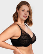 Full Coverage Lace Minimizer Bra - Petal - view 3