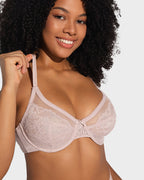 Full Coverage Lace Minimizer Bra - Petal - view 11