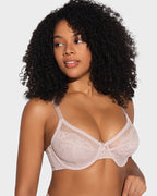 Full Coverage Lace Minimizer Bra - Petal - view 13