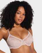 Full Coverage Lace Minimizer Bra - Petal - view 14