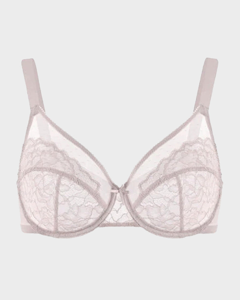 Full Coverage Lace Minimizer Bra - Petal - view 21