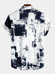 Men's Retro Short Sleeve Holiday Casual Shirt