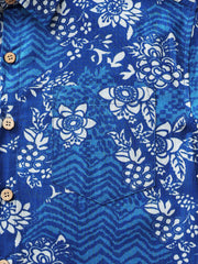 Men’s Beach Party Retro Tropical Floral Cotton Short Sleeve Shirt