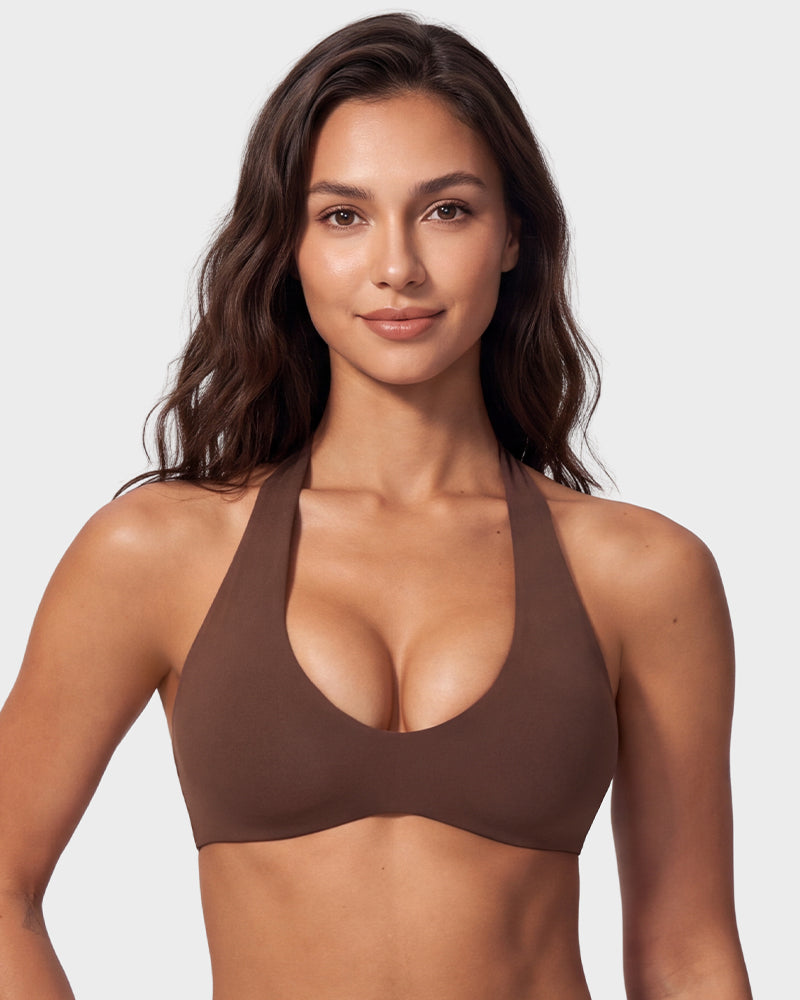 Halter Open-Back Low-Impact Sports Bra