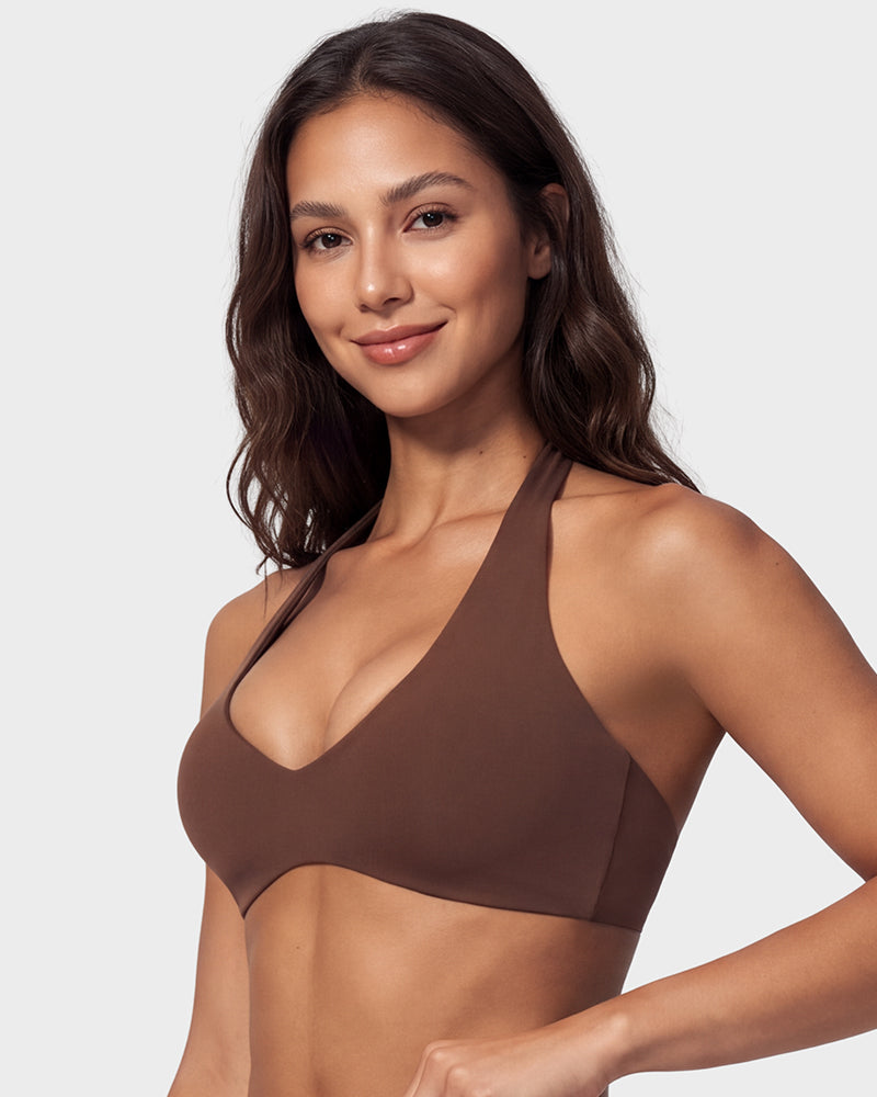 Halter Open-Back Low-Impact Sports Bra - view 9