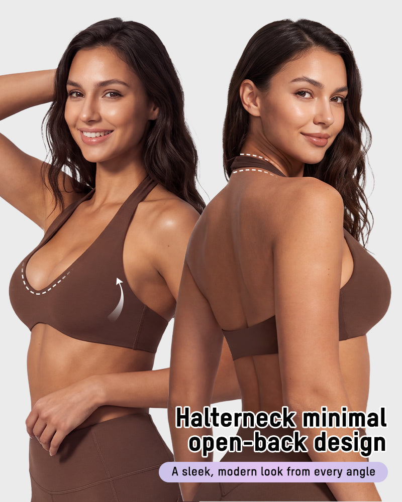 Halter Open-Back Low-Impact Sports Bra - view 6