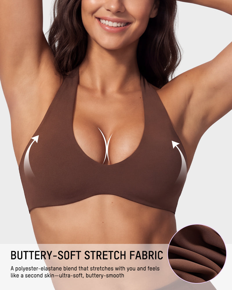 Halter Open-Back Low-Impact Sports Bra - view 5