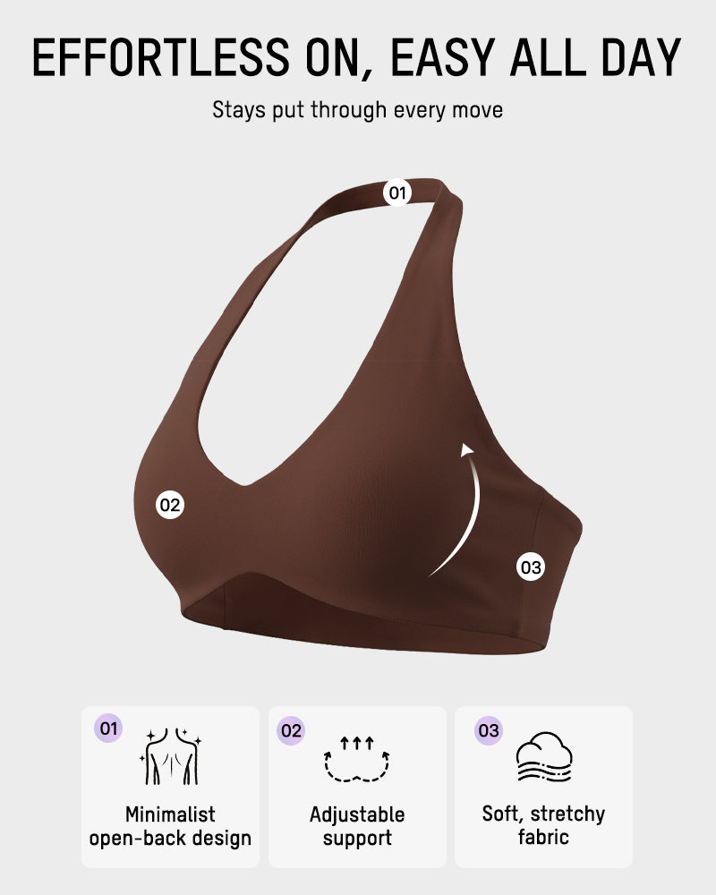 Halter Open-Back Low-Impact Sports Bra - view 8