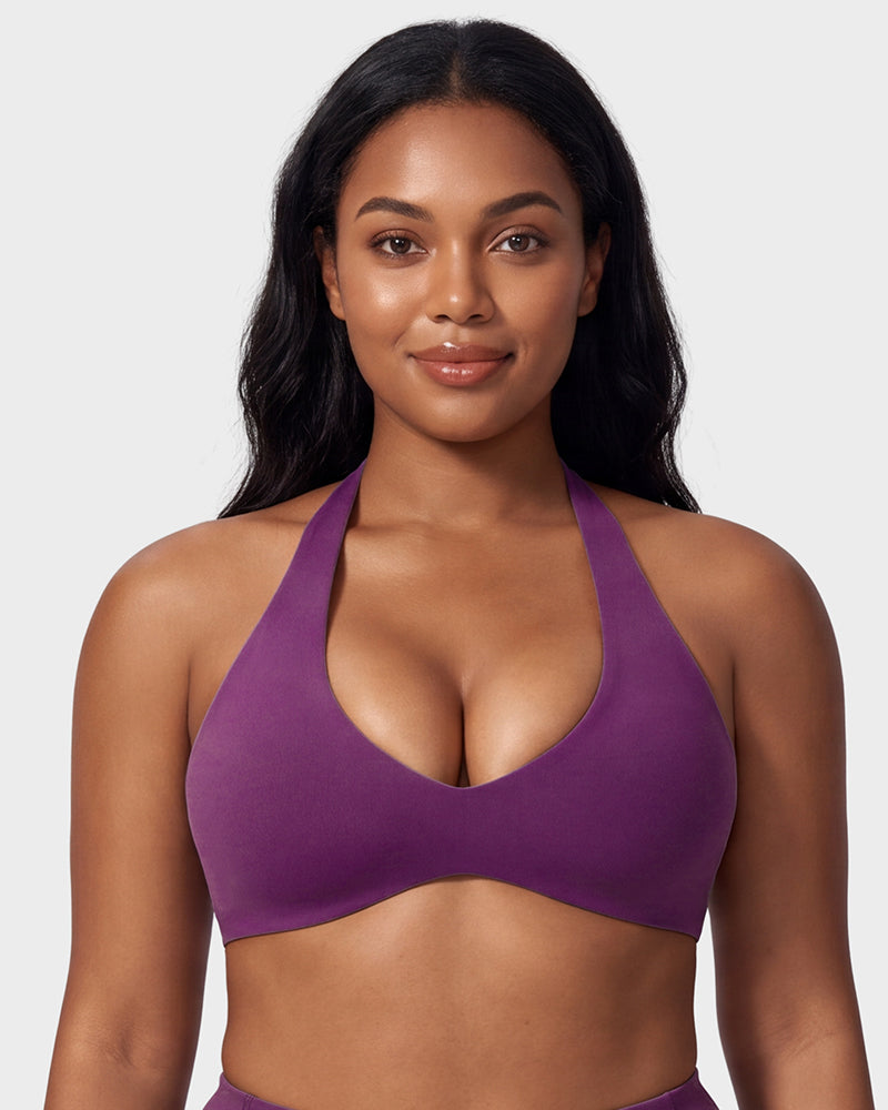 Halter Open-Back Low-Impact Sports Bra - view 13