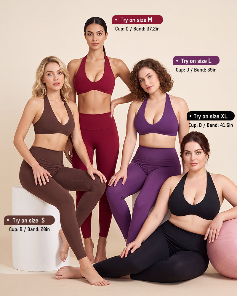Halter Open-Back Low-Impact Sports Bra - view 3