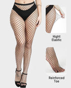 High-Waist Classic Fishnet Pantyhose – 4 Mesh Styles - view 9