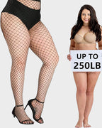 High-Waist Classic Fishnet Pantyhose – 4 Mesh Styles - view 10