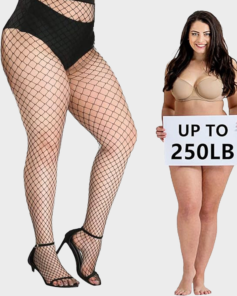 High-Waist Classic Fishnet Pantyhose – 4 Mesh Styles - view 10