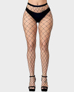 High-Waist Classic Fishnet Pantyhose – 4 Mesh Styles - view 7